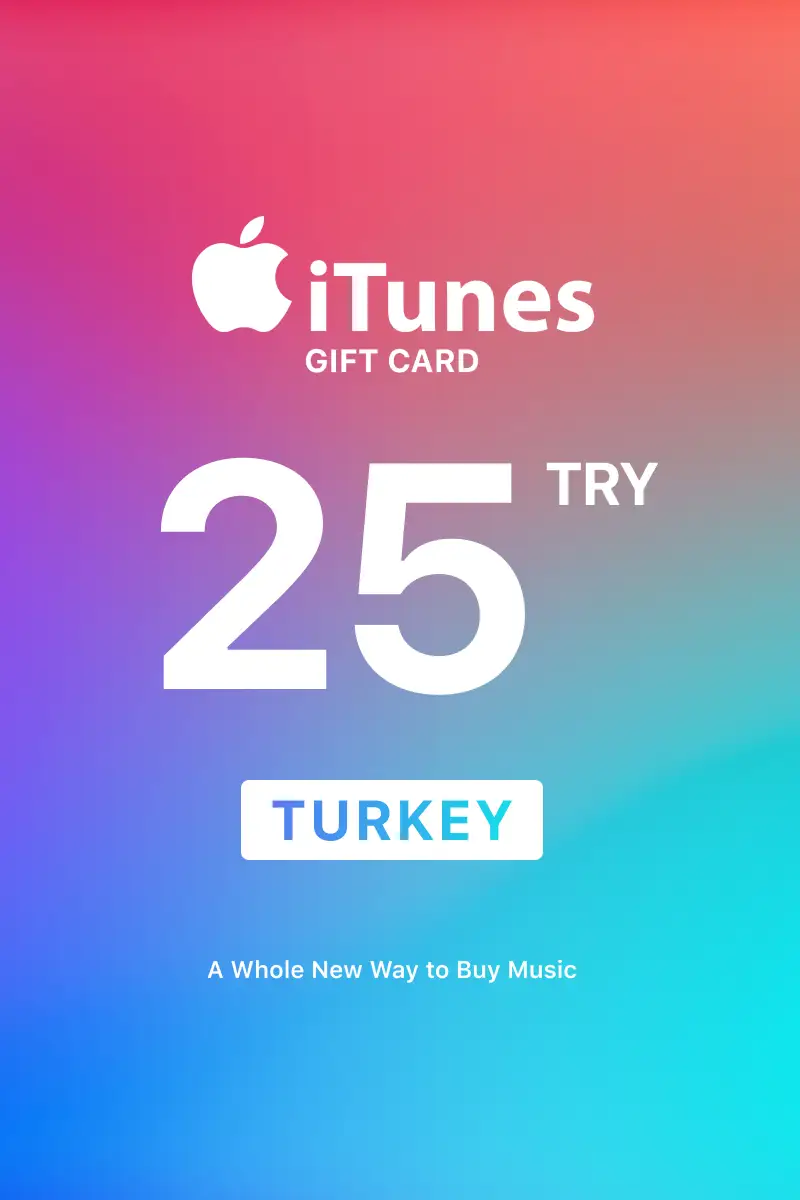 Apple iTunes 25 TRY Gift Card (Turkey) - Digital Key