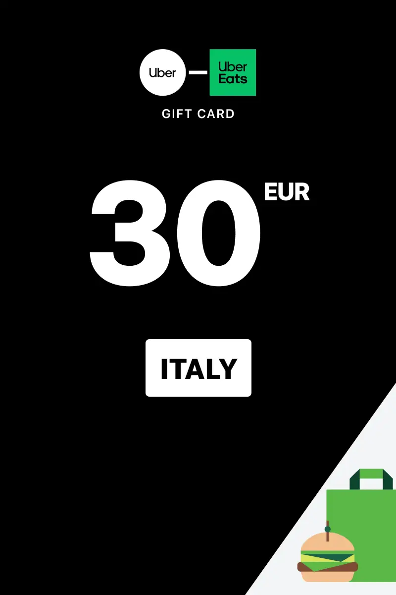 Uber Rides and Uber Eats 30 EUR Gift Card (Italy) - Digital Key