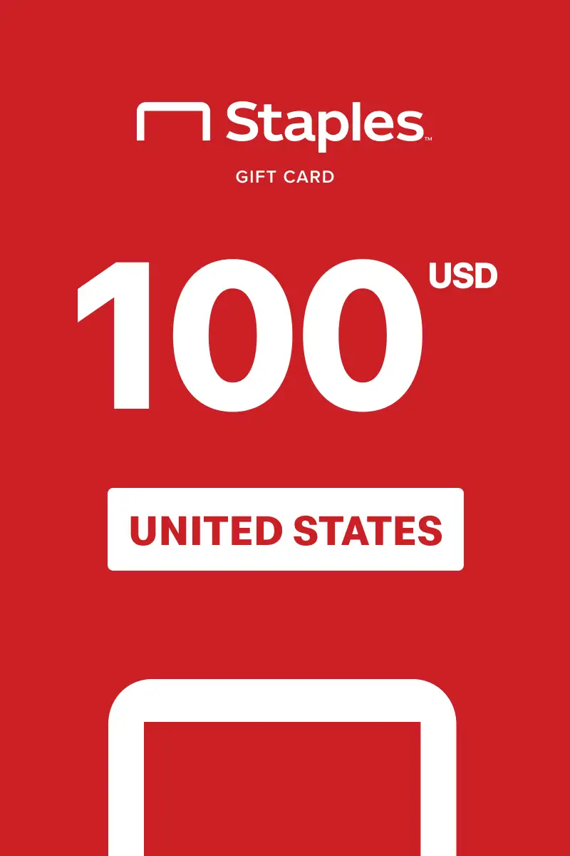 Staples 100 USD Gift Card (United States) - Digital Key