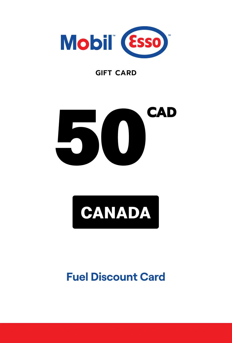 Esso and Mobil Fuel Discount Card 50 CAD Gift Card (Canada) - Digital Key