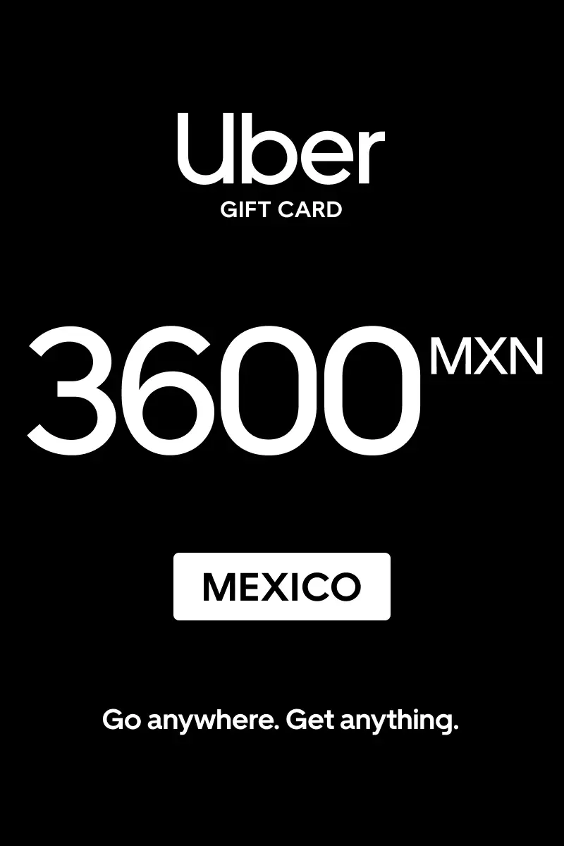 Uber 3600 MXN Gift Card (Mexico) - Digital Key