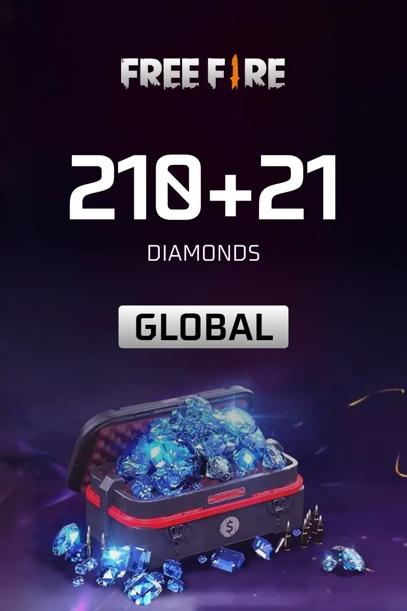 Garena Free Fire - 210+21 Diamonds Reidos Voucher (Global) - ReidosCoins - Digital Key
