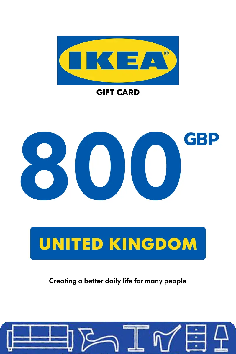 IKEA 800 GBP Gift Card (United Kingdom) - Digital Key