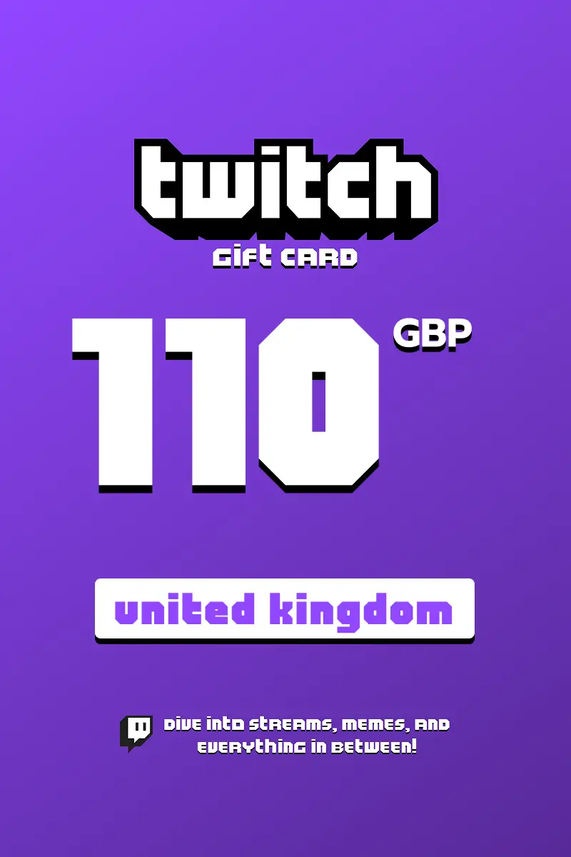 Twitch 110 GBP Gift Card (United Kingdom) - Digital Key