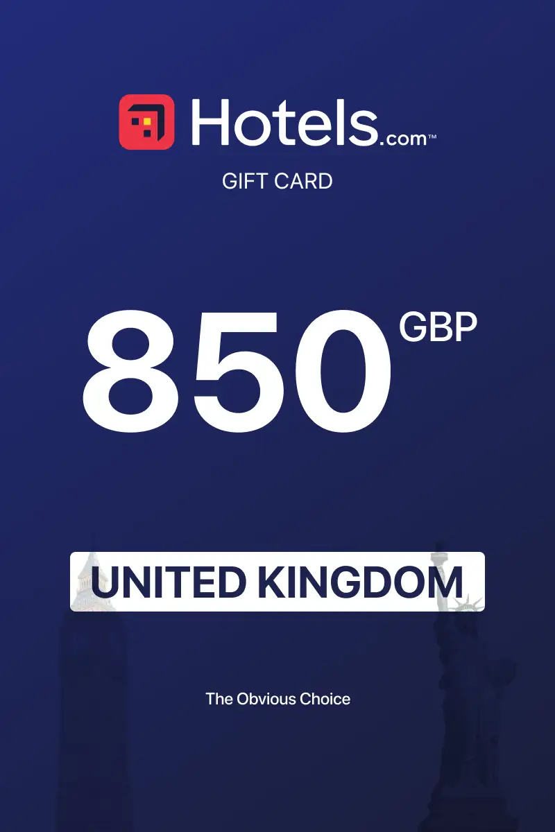 Hotels.com 850 GBP Gift Card (United Kingdom) - Digital Key