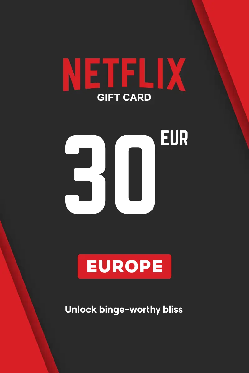 Netflix 30 EUR Gift Card (Europe) - Digital Key