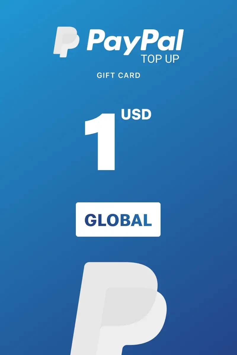 PayPal Instant Top Up 1 USD Gift Card (Global) - Digital Key
