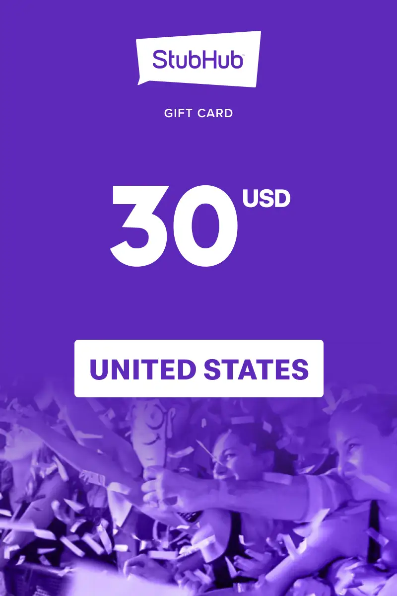 StubHub 30 USD Gift Card (United States) - Digital Key