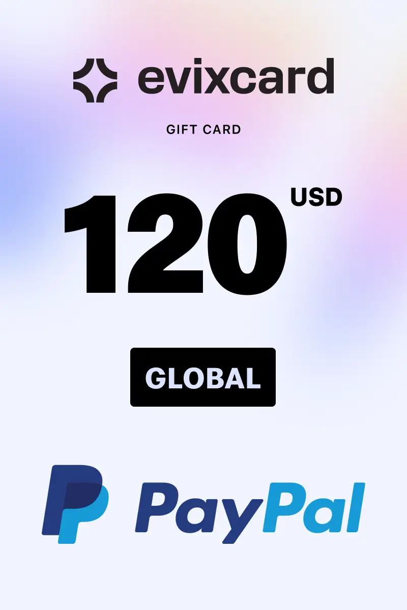 EvixCard PayPal 120 USD Gift Card (Global) - Digital Key