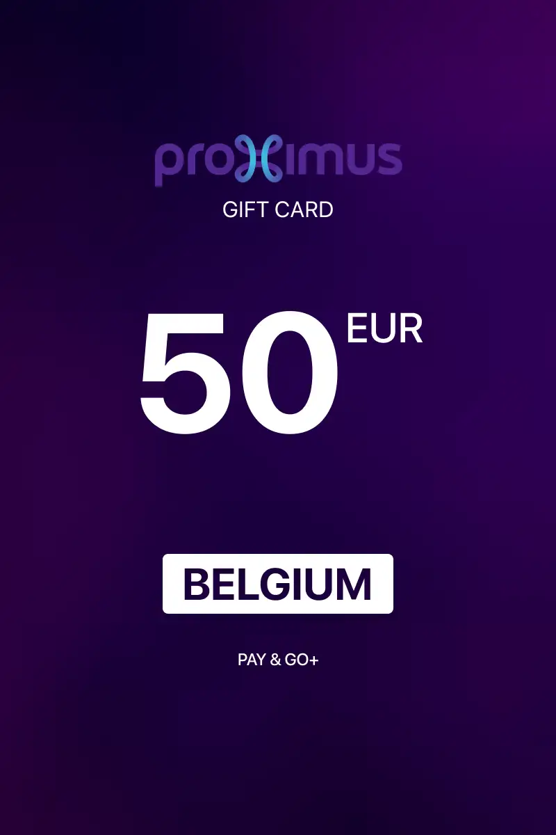 Proximus PayandGo+ Prepaid 50 EUR Gift Card (Belgium) - Digital Key