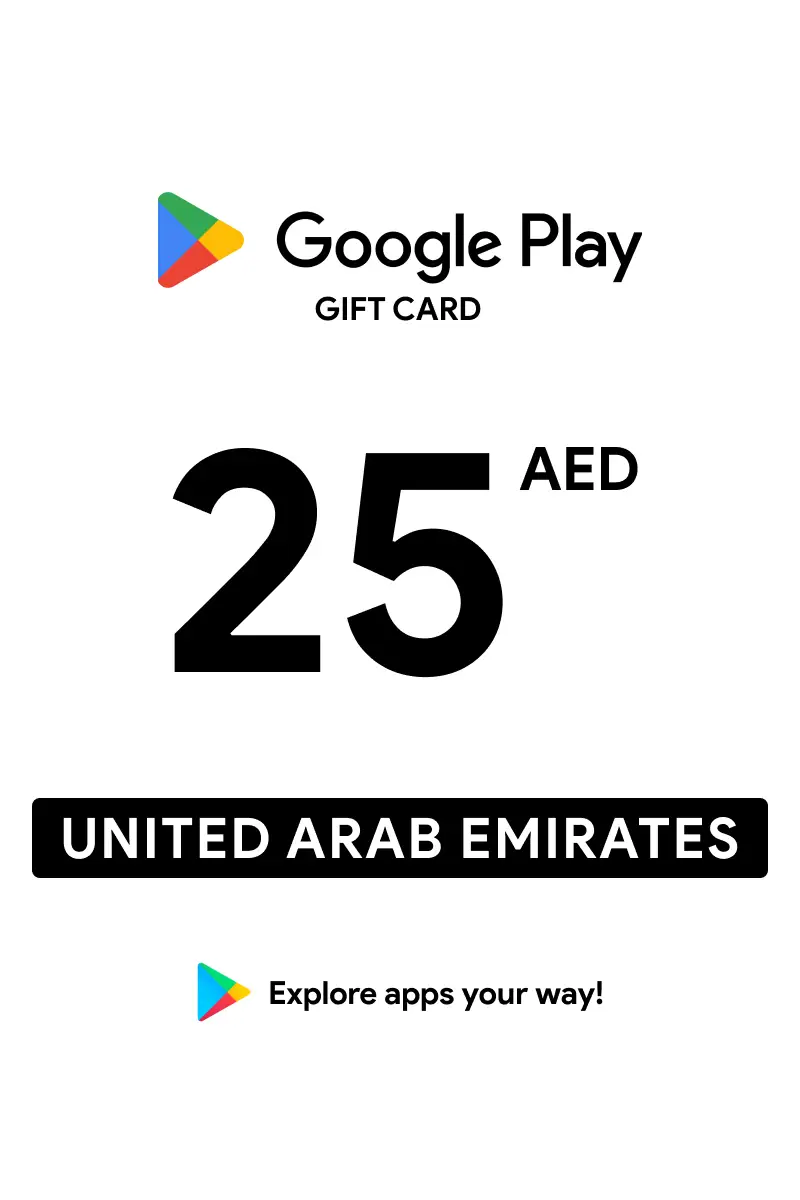Google Play 25 AED Gift Card (United Arab Emirates) - Digital Key