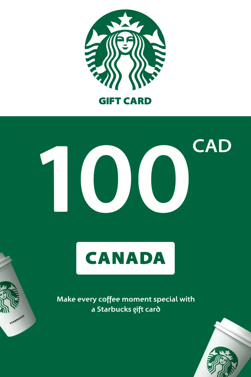 Starbucks 100 CAD Gift Card (Canada) - Digital Key