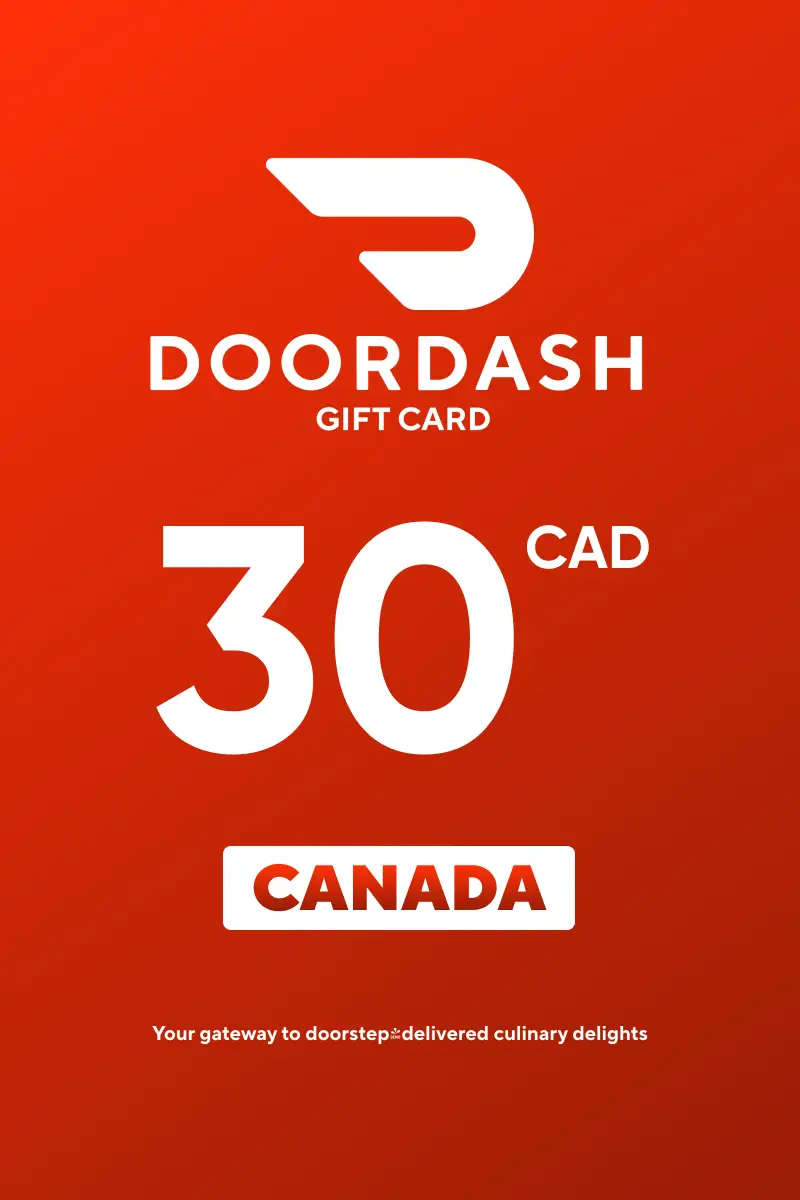 DoorDash 30 CAD Gift Card (Canada) - Digital Key