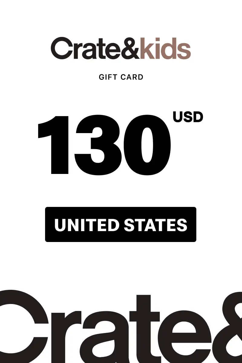 Crate and Kids 130 USD Gift Card (United States) - Digital Key