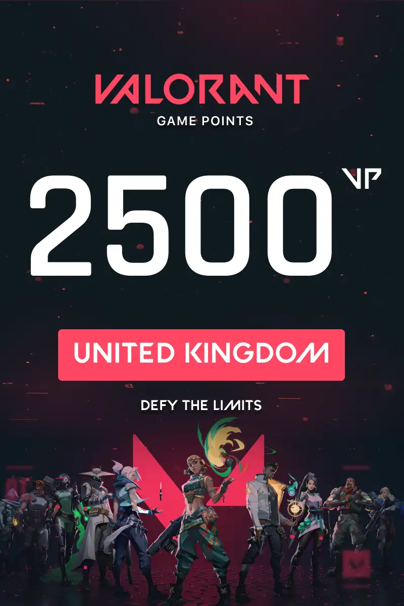VALORANT 2500 Valorant Points (United Kingdom) - Digital Key