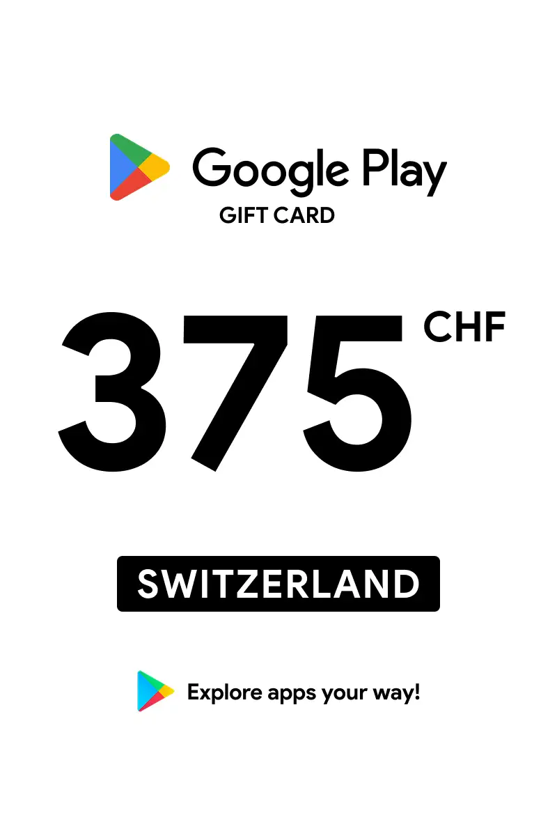Google Play 375 CHF Gift Card (Switzerland) - Digital Key