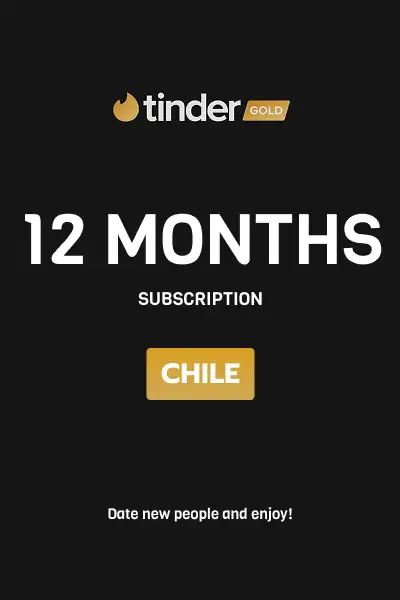 Tinder Gold 12 Months Subscription (Chile) - Digital Key