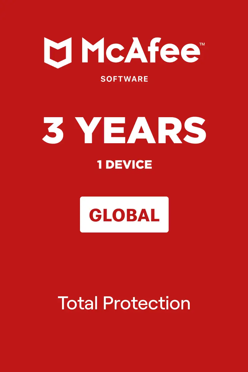 McAfee Total Protection (Global) - 1 Device 3 Years - Digital Key