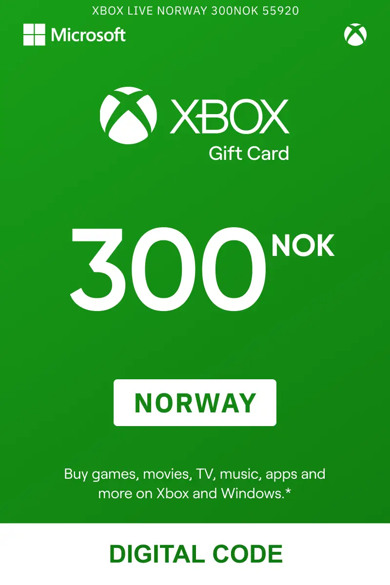 Xbox 300 NOK Gift Card (Norway) - Digital Key