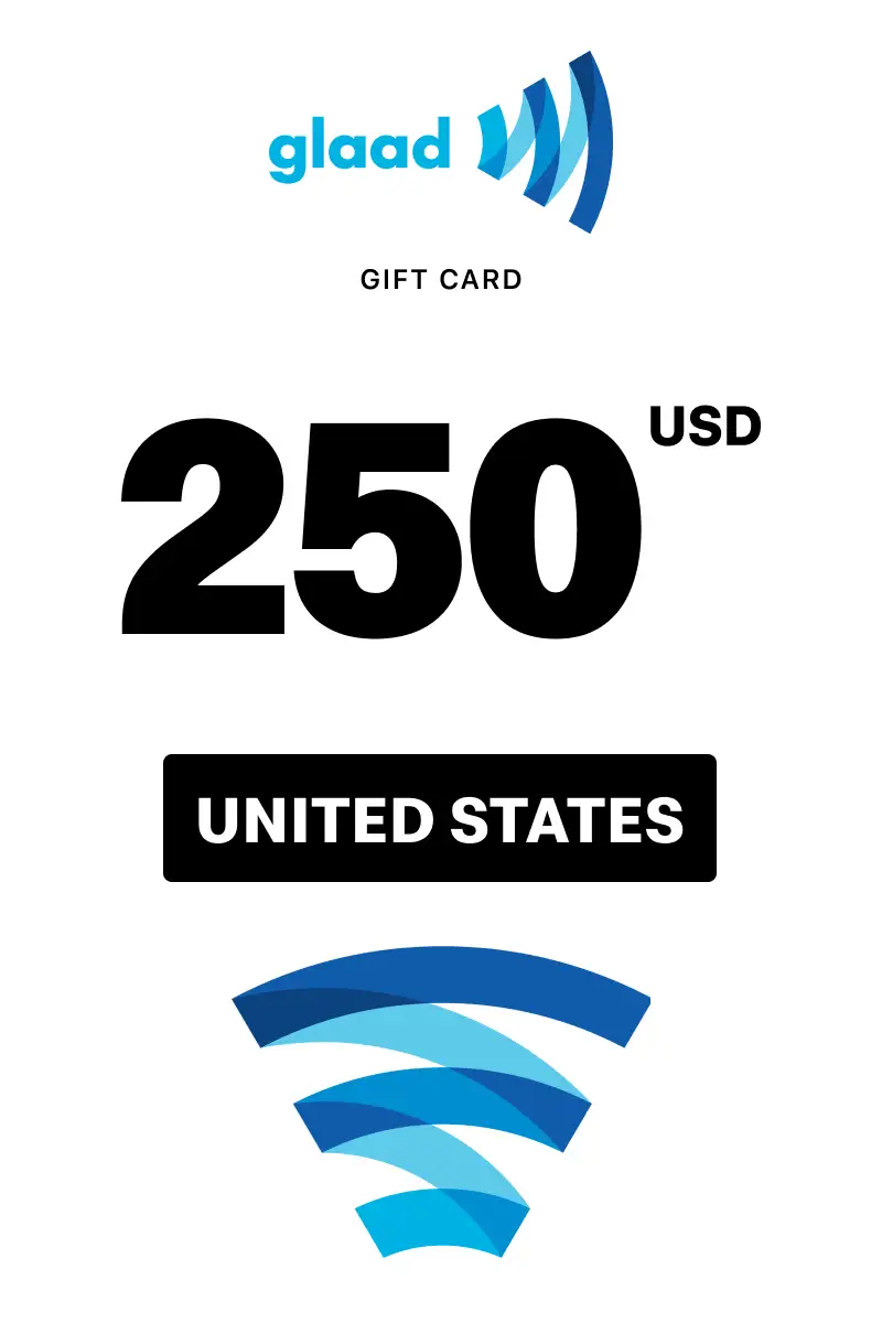 GLAAD 250 USD Gift Card (United States) - Digital Key