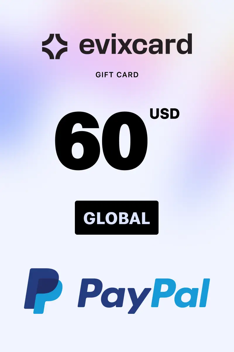 EvixCard PayPal 60 USD Gift Card (Global) - Digital Key