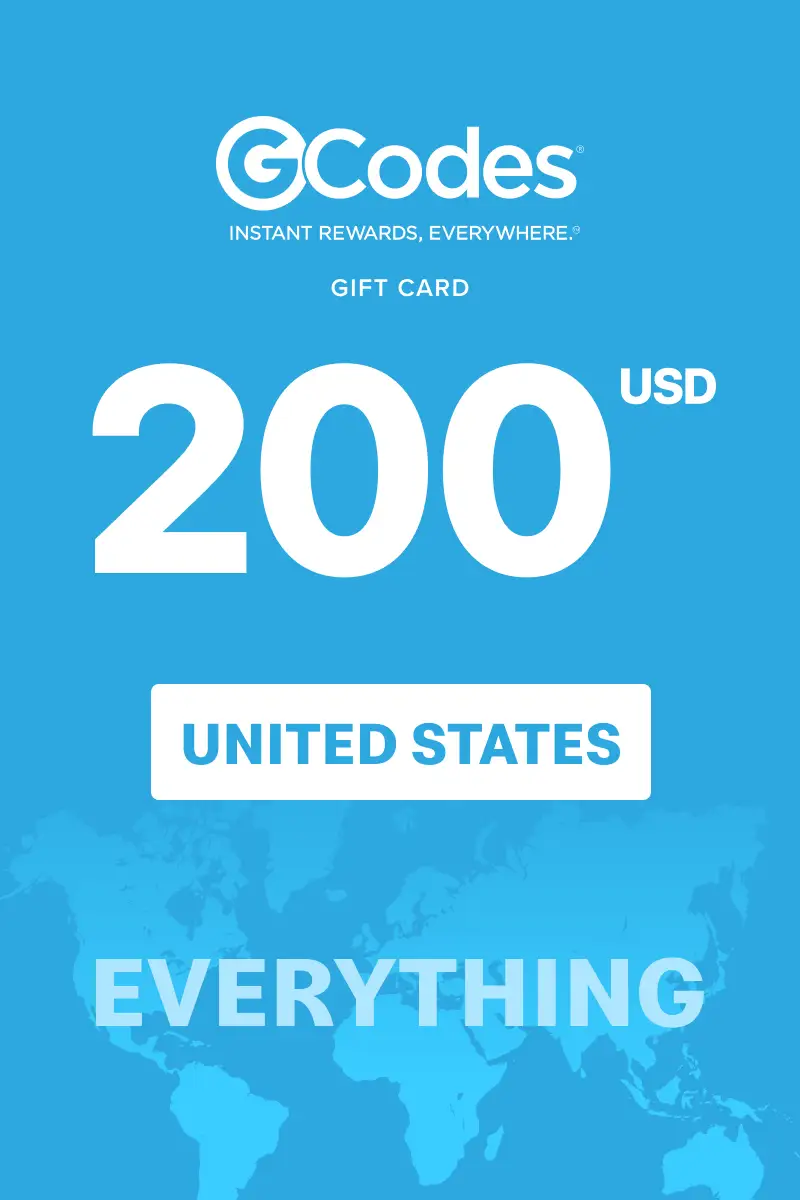 GCodes Global Everything 200 USD Gift Card (United States) - Digital Key