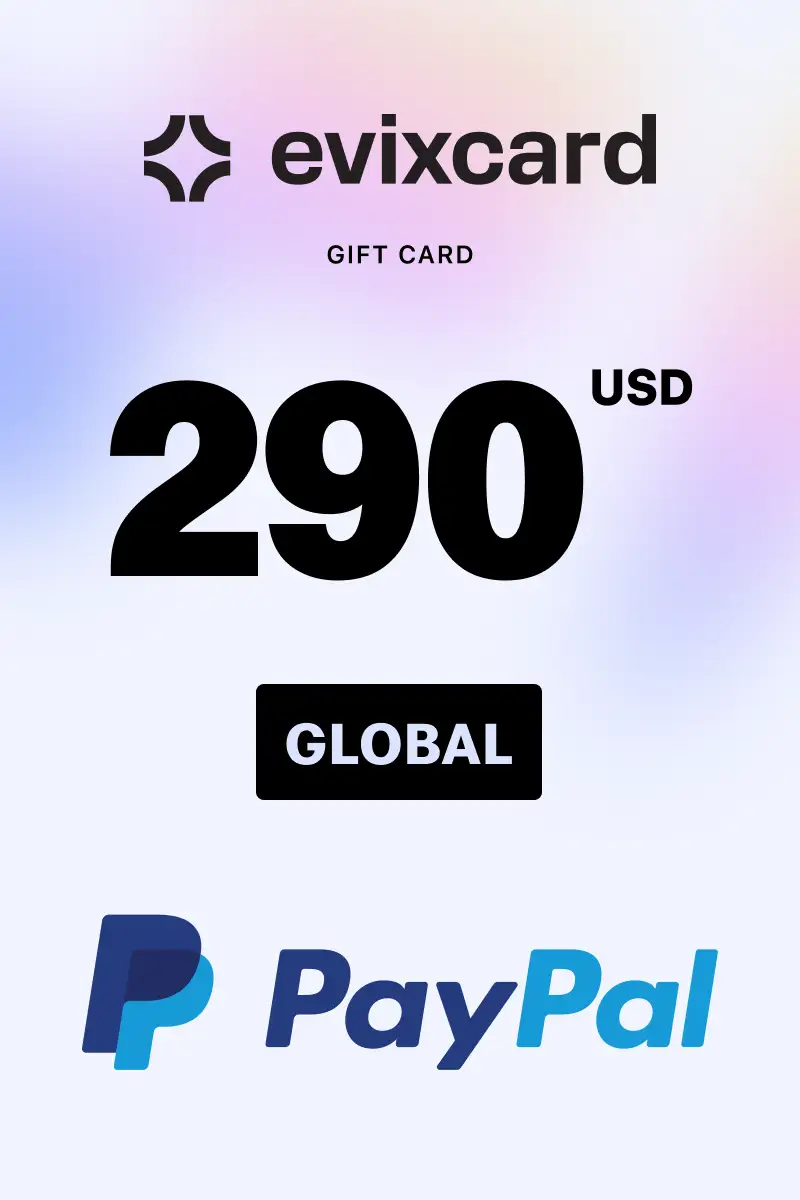 EvixCard PayPal 290 USD Gift Card (Global) - Digital Key