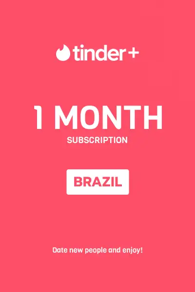 Tinder Plus - 1 Month Subscription (Brazil) - Digital Key