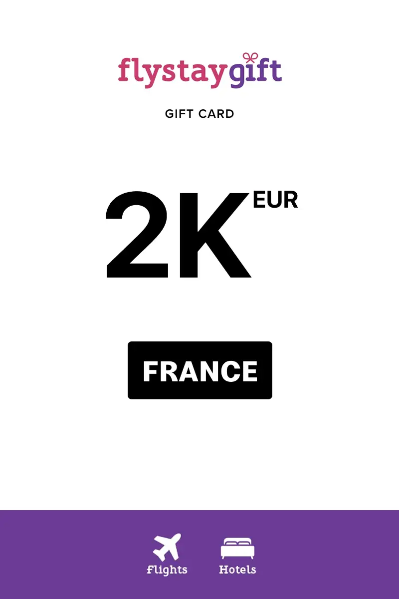 Flystay Gift 2000 EUR Gift Card (France) - Digital Key
