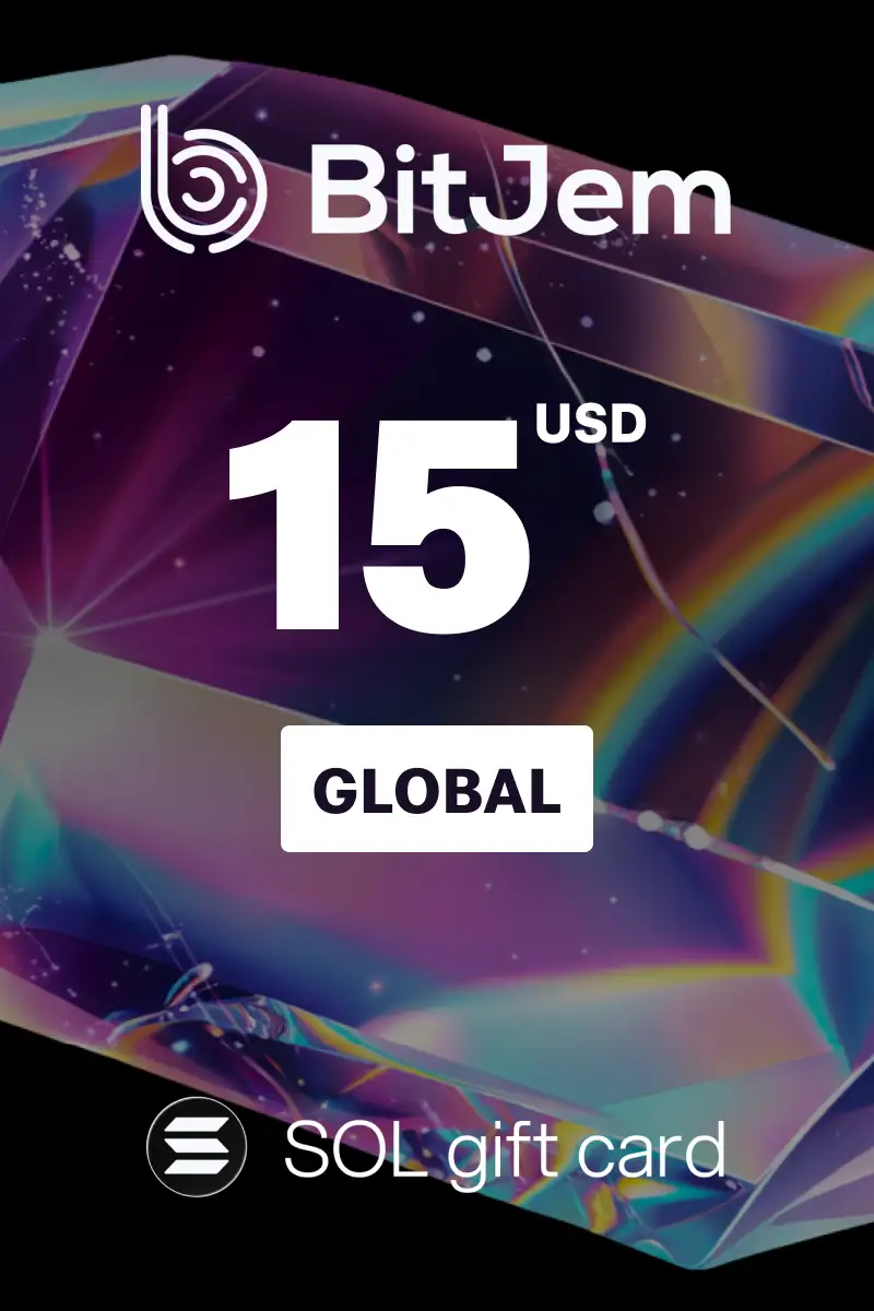 BitJem (SOL) 15 USD Crypto Gift Card (Global) - Digital Key