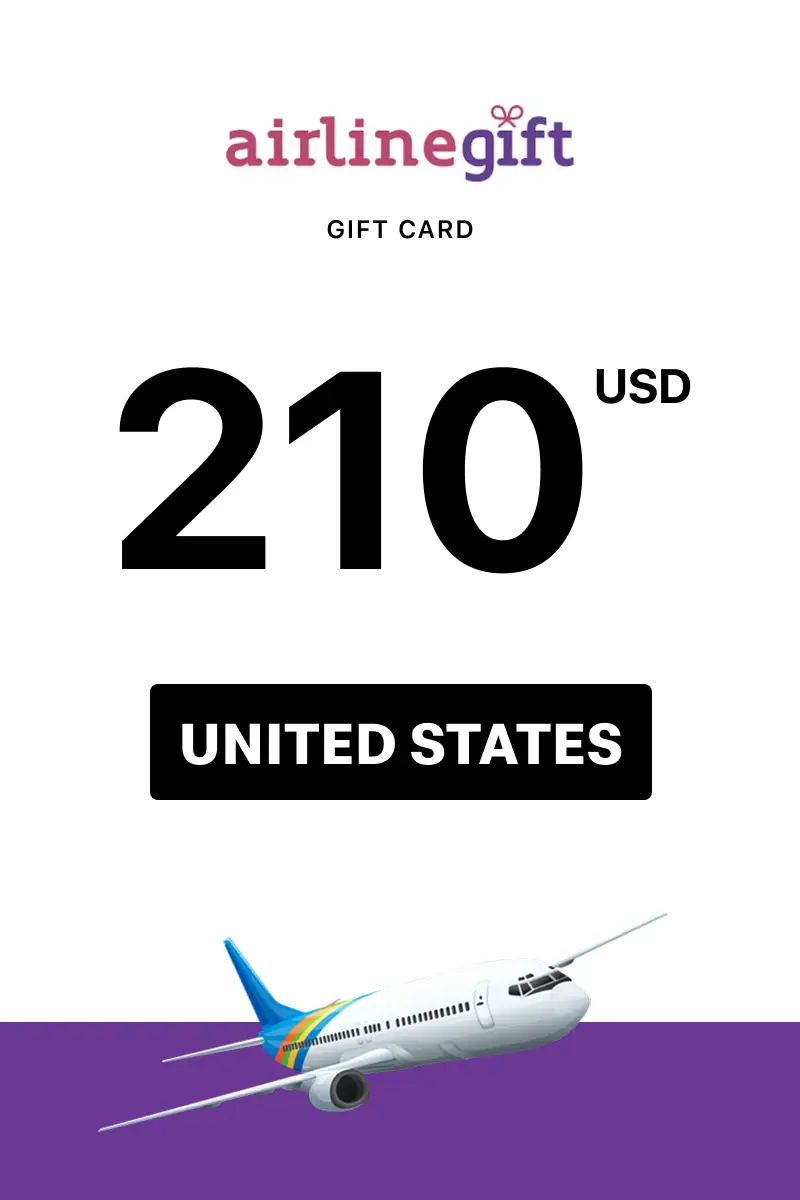 Airline Gift 210 USD Gift Card (United States) - Digital Key