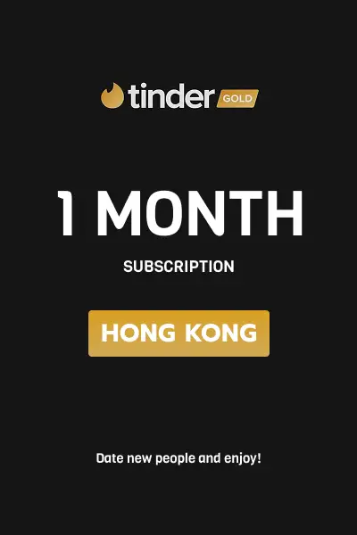 Tinder Gold 1 Month Subscription (Hong Kong) - Digital Key