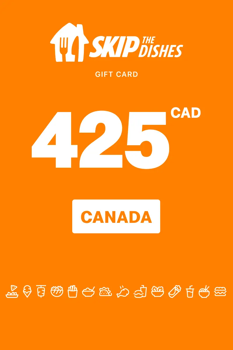 SkipTheDishes 425 CAD Gift Card (Canada) - Digital Key