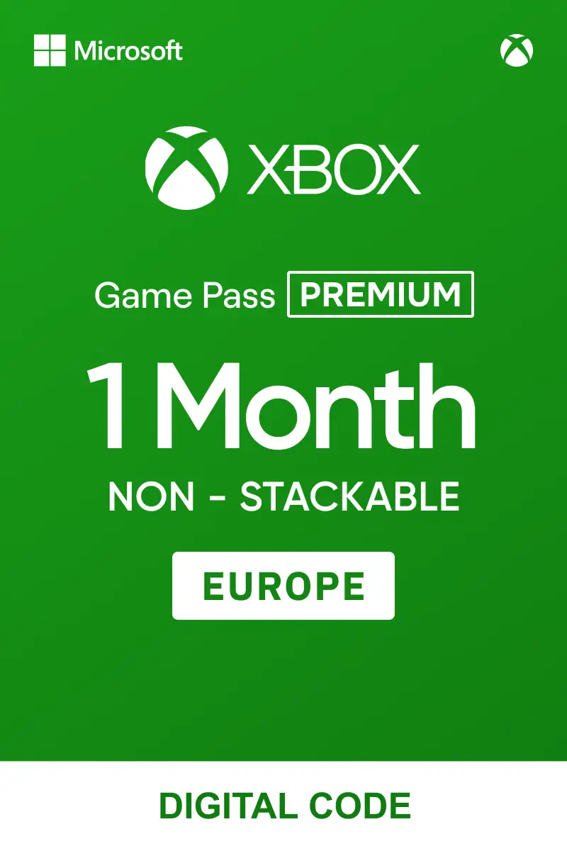 Xbox Game Pass (Premium) 1 Month Non-Stackable (Europe) - Xbox Live - Digital Key