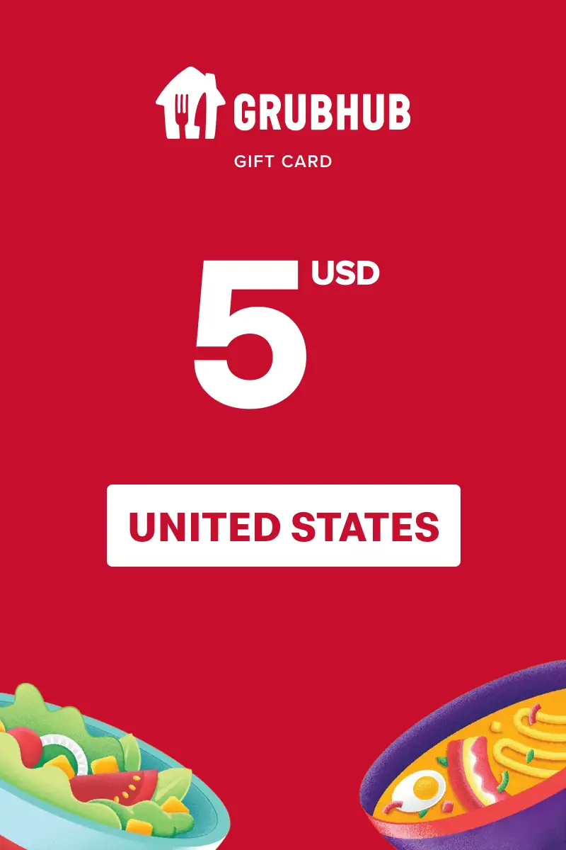Grubhub 5 USD Gift Card (United States) - Digital Key