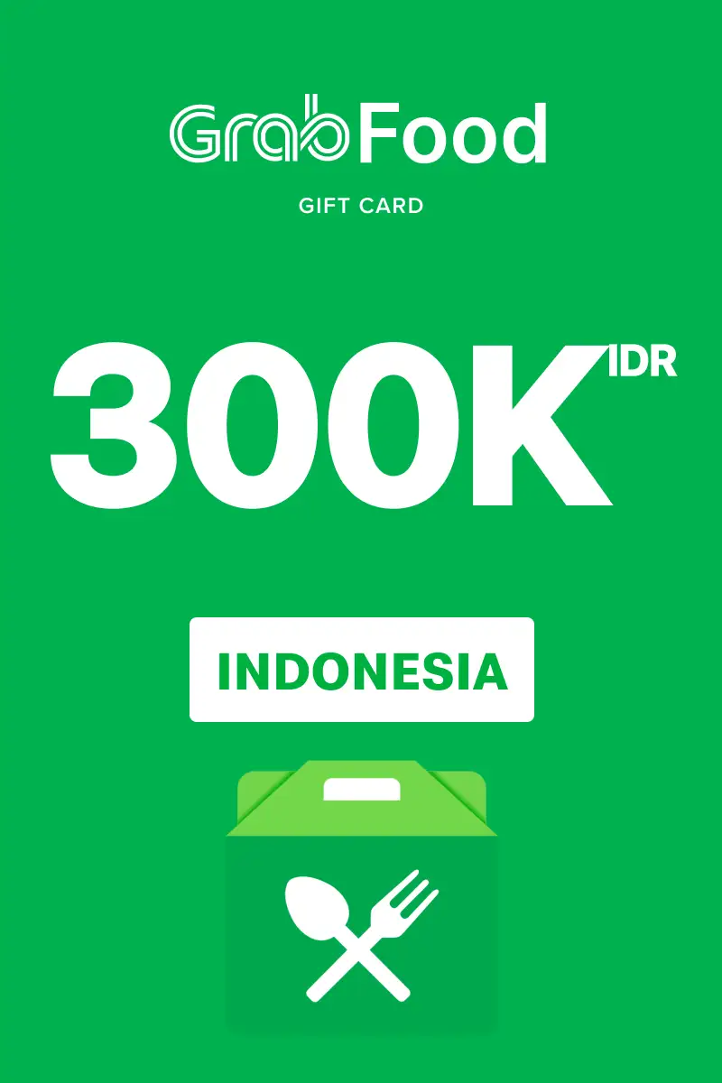 Grab Food 300000 IDR Gift Card (Indonesia) - Digital Key