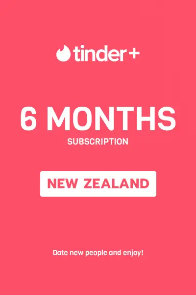 Tinder Plus - 6 Months Subscription (New Zealand) - Digital Key