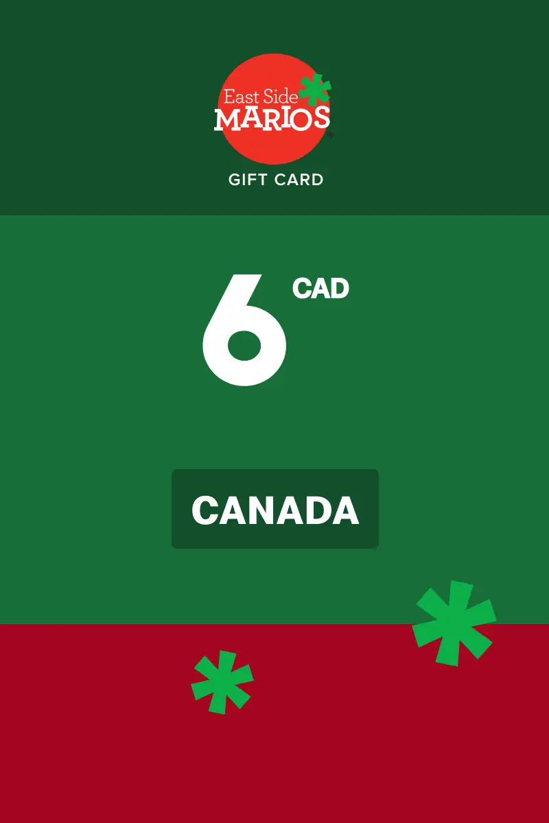East Side Mario's 6 CAD Gift Card (Canada) - Digital Key