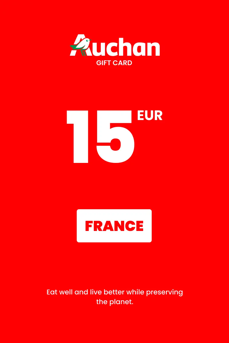 Auchan 15 EUR Gift Card (France) - Digital Key