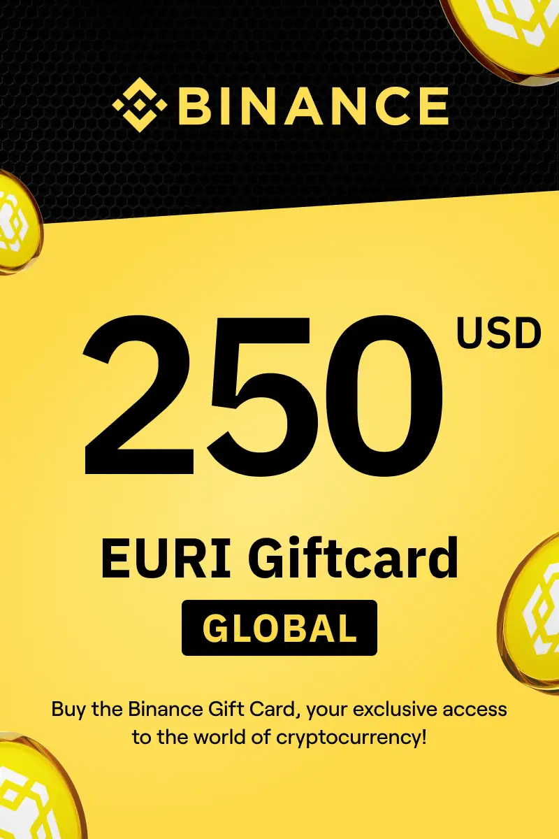 Binance (EURI) 250 USD Gift Card (Global) - Digital Key