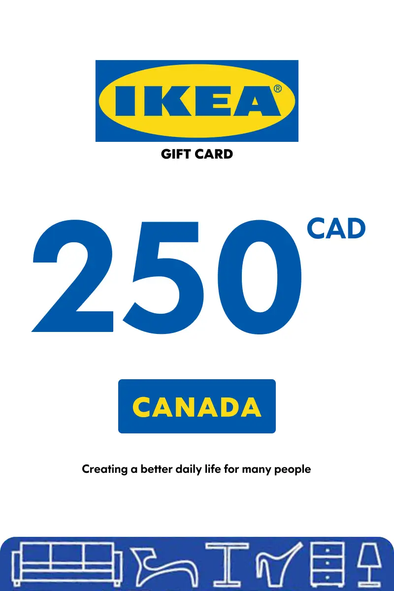 IKEA 250 CAD Gift Card (Canada) - Digital Key