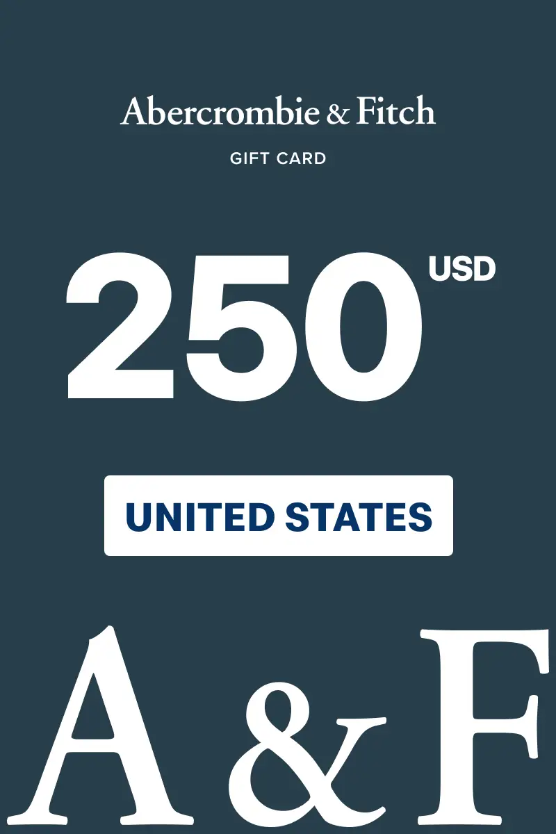 Abercrombie and Fitch 250 USD Gift Card (United States) - Digital Key