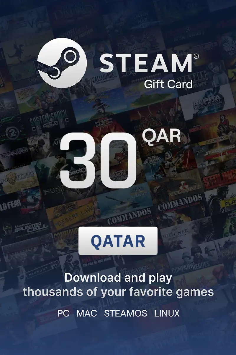 Steam Wallet 30 QAR Gift Card (Qatar) - Digital Key