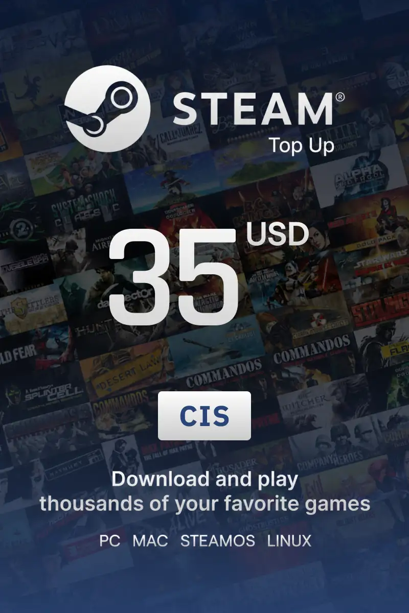 Steam Top Up 35 USD (CIS) - Directopup - Digital Key