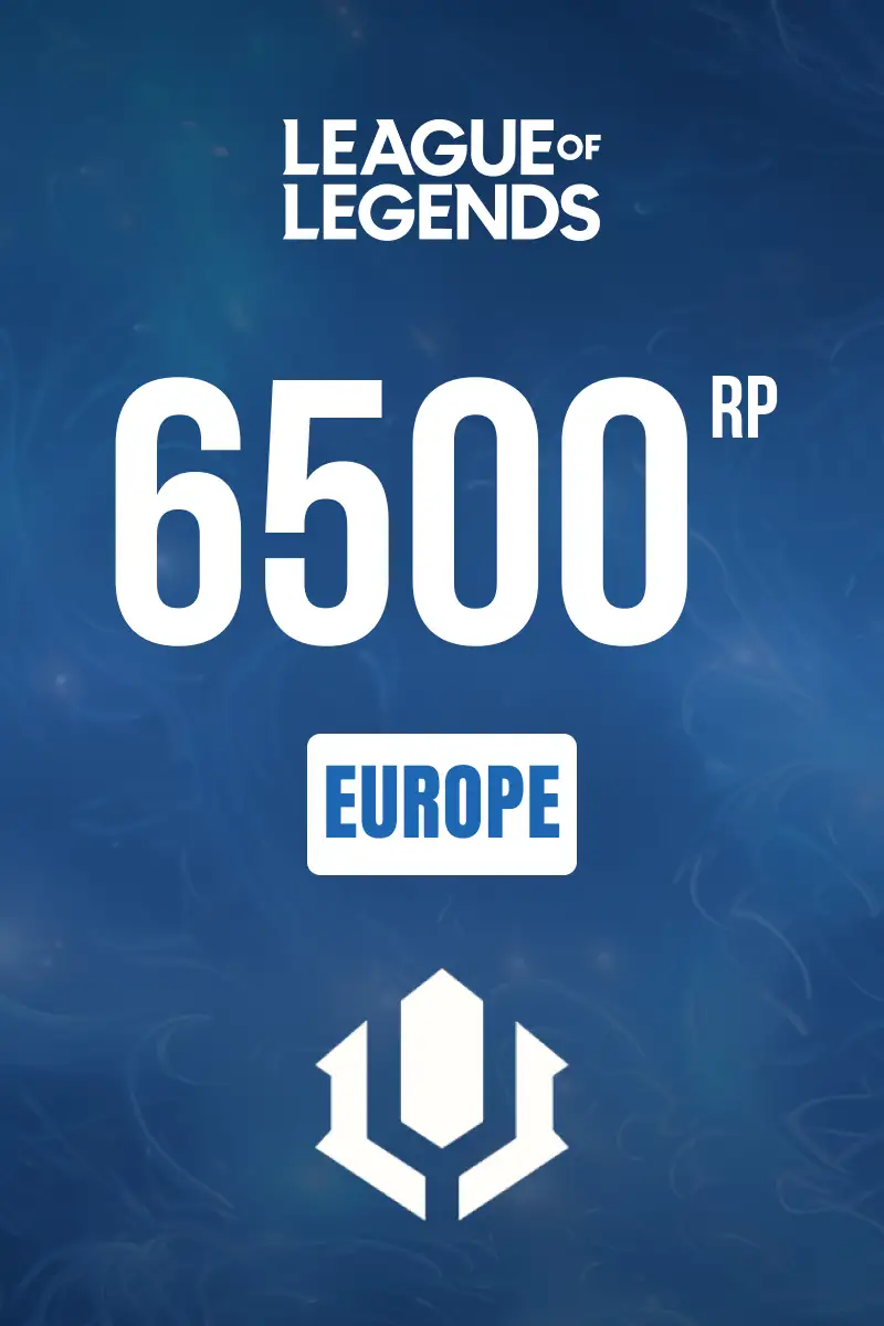 League of Legends 6500 RP (Europe) - Digital Key