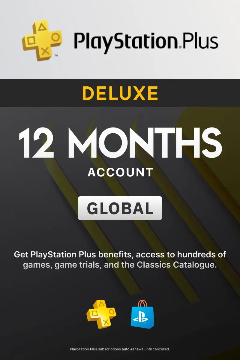 PlayStation Plus Deluxe 12 Months Membership Global  PSN Account
