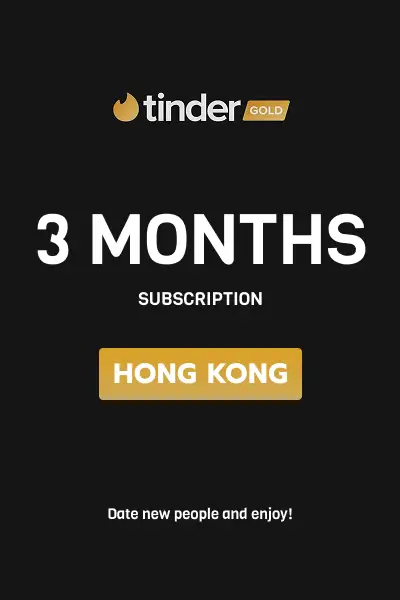 Tinder Gold 3 Months Subscription (Hong Kong) - Digital Key