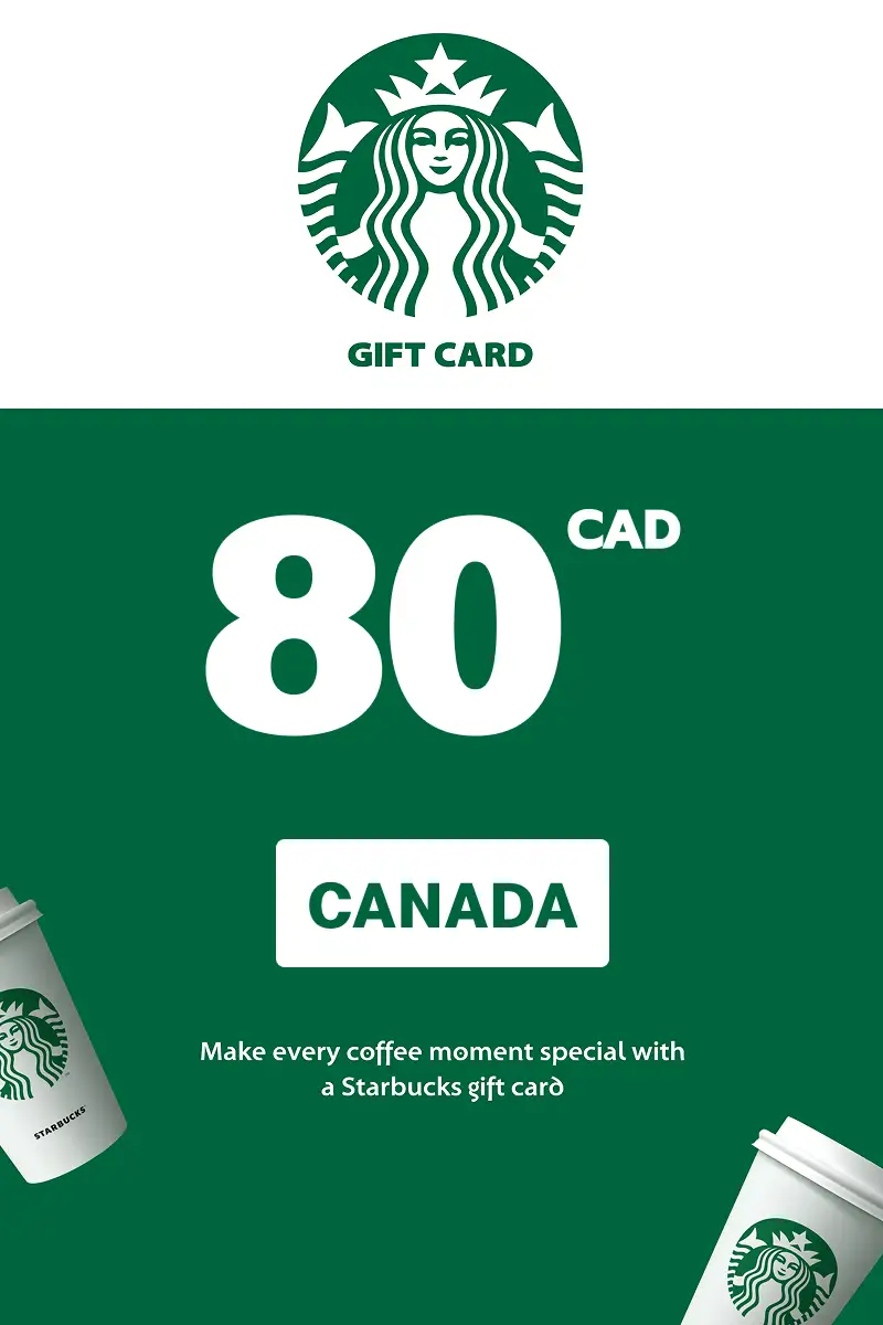 Starbucks 80 CAD Gift Card (Canada) - Digital Key