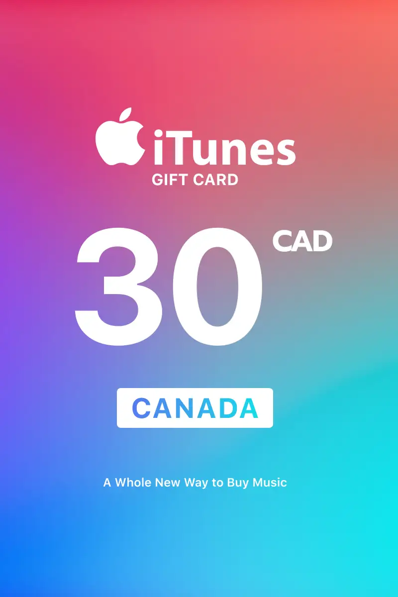 Apple iTunes 30 CAD Gift Card (Canada) - Digital Key