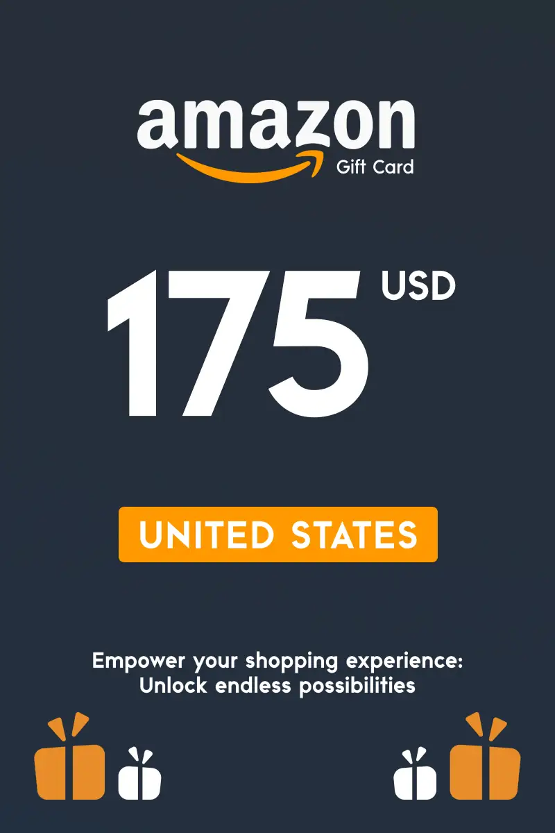 Amazon 175 USD Gift Card (United States) - Digital Key